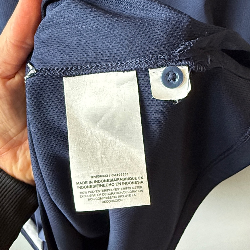 Nike Men’s Dri Fit Navy Blue and White Polo - Picture 6 of 7